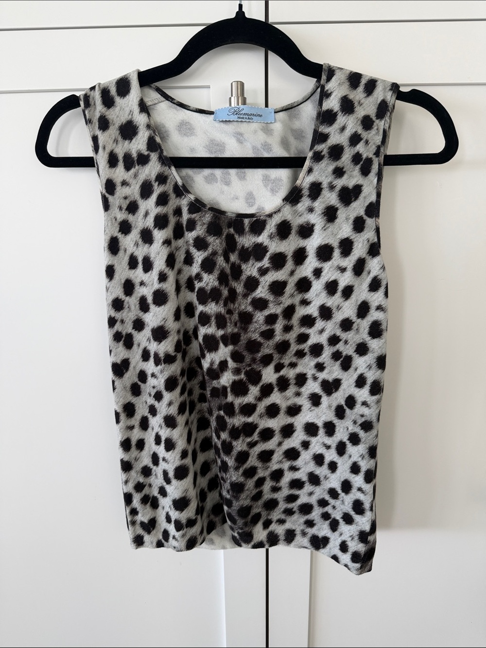 Blumarine Leopard Print Sleeveless Top